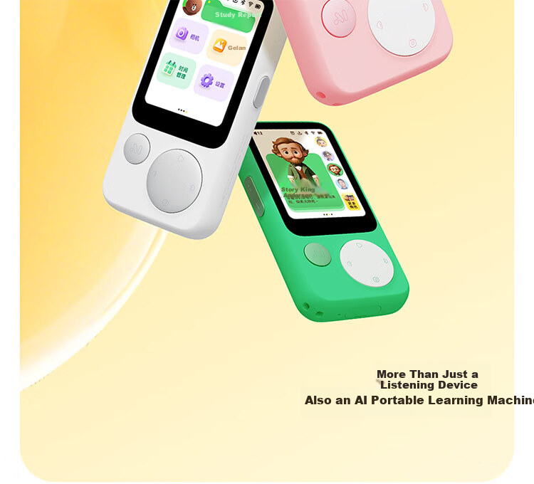 Hearing Bear T8 Listening Treasure Learning Companion MP3 English Listening Practice Portable Repeater Recorder Study Device Speaking and Listening Pocket Portable Learning Machine Green 64GB 3