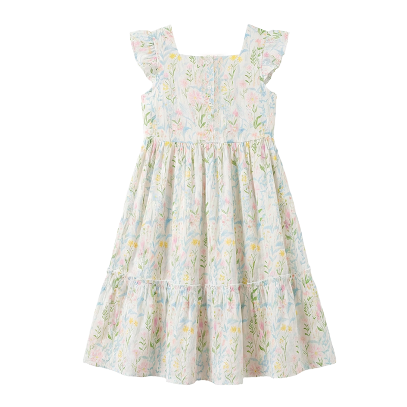 Disney Girls' Summer Cotton Dress New Children's Princess Dress Light Green 160 21A146