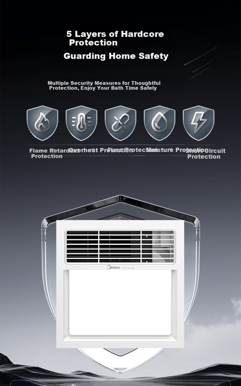 Midea Warm Air Bathroom Heater Warm Cube Series Lighting Exhaust Ventilation Multifunctional Heater GA00 9