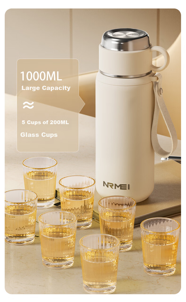 NRMEi Large Capacity Insulated Mug for Men and Women 316 Stainless Steel High-Quality Tea Separation Portable Car Travel Steeping Tea Cup 9