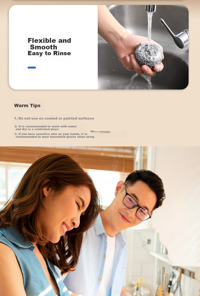 Jianya Large Stainless Steel Wire Scrubber 18g Rust Removal Metal Steel Wool 28-Pack Kitchen Dishwashing Durable Wire Balls 14