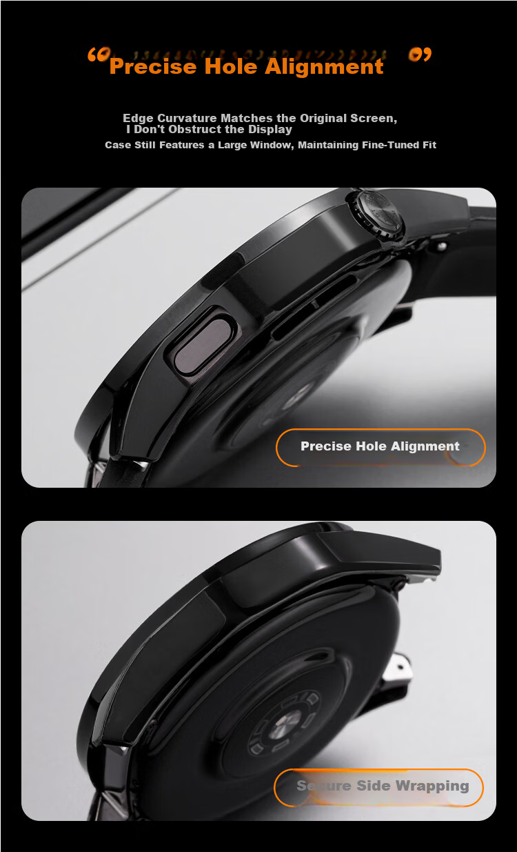 Iboann Huawei Watch 4 Pro Protective Case Hard Shell Full Coverage Men's Waterproof Shockproof Transparent Accessory 2