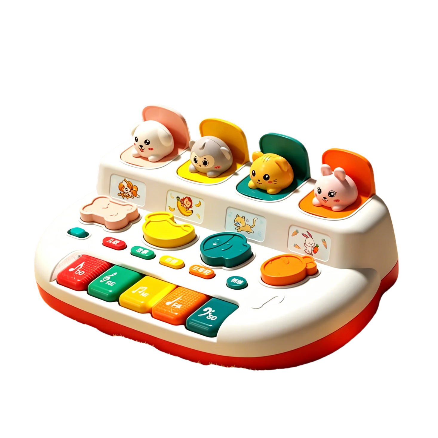 Cute Stone Children's Hide and Seek Music Switch Box Infant Toddler Toy 0-1-3 Years Montessori Early Education Educational Birthday Gift