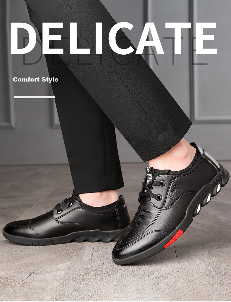 MEXICAN Autumn Winter New Business Casual Men's Dress Shoes British Driving Lightweight DCR113 Black Size 39 3