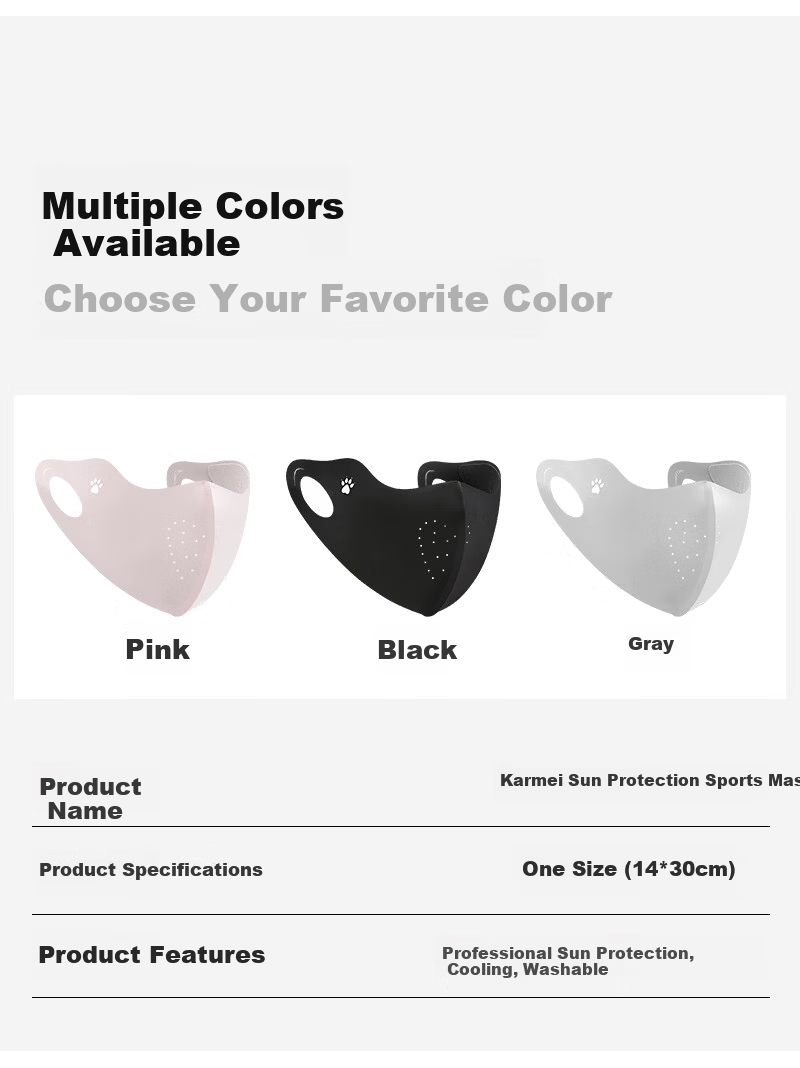 KELME Unisex Sun Protection Mask Cycling Ice Silk Face Cover UV Protection Outdoor Mountaineering Mask 13