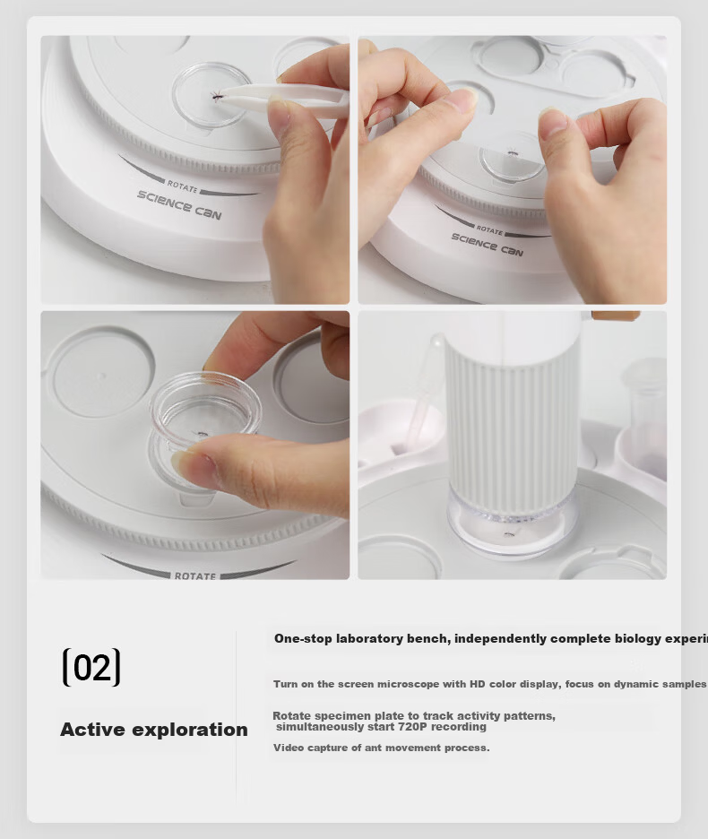 Science Can Screen Microscope Portable Professional Electronic Toy for Middle School Students Boys and Girls Children's Day Gift 11