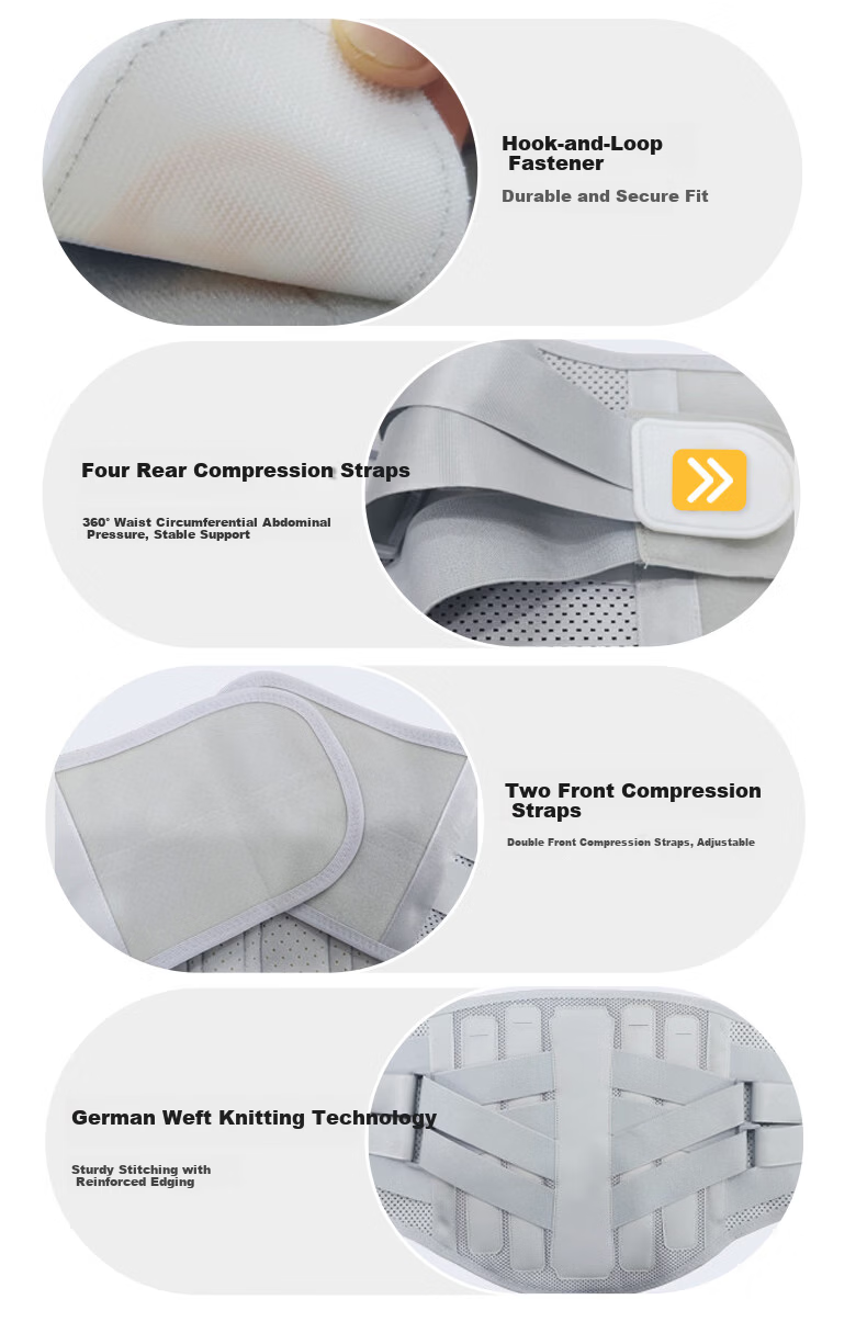 Bamaier Medical Lumbar Support Belt Herniated Disc Lumbar Spine Brace Widened Steel Plate Support for Lumbar Muscle Strain Postoperative Use 15