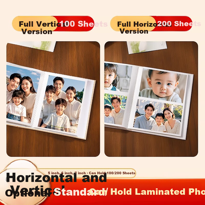Mingyu Photo Album 6-Inch Commemorative Family Large Capacity Photo Book Insert Style Travel Photo Storage Baby Growth Record Manual 200 Horizontal Pages Starry Sky 2