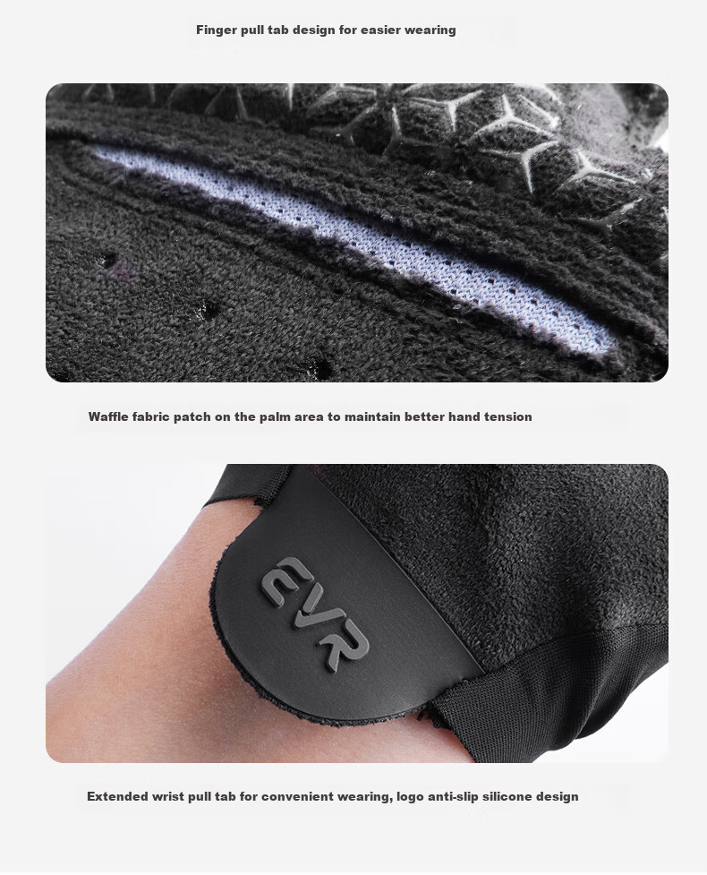EVR Cycling Gloves Half Finger Summer Shock Absorption Short Finger Gloves White S 12