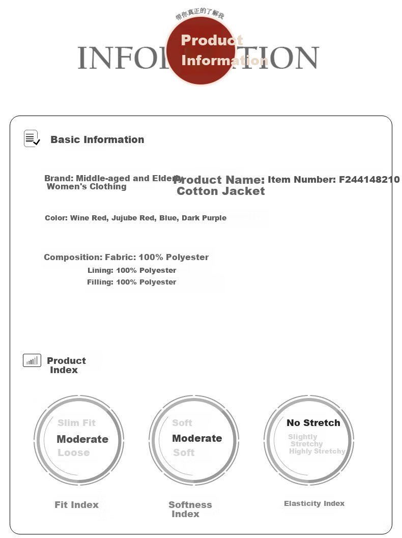 Qiufuluo Women's Winter Down Cotton Jacket Red Premium New Year Middle-aged and Elderly Fashionable Warm Coat for Age 50-60 4