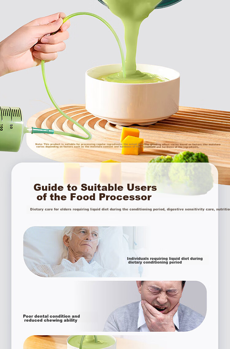 Desadi German Liquid Food Blender Elderly Nasogastric Feeding Fully Automatic No-Cook 2026 New Food Meal Grinder Patient Gastric Tube Mini Food Processor Blender Liquid Food Machine 9