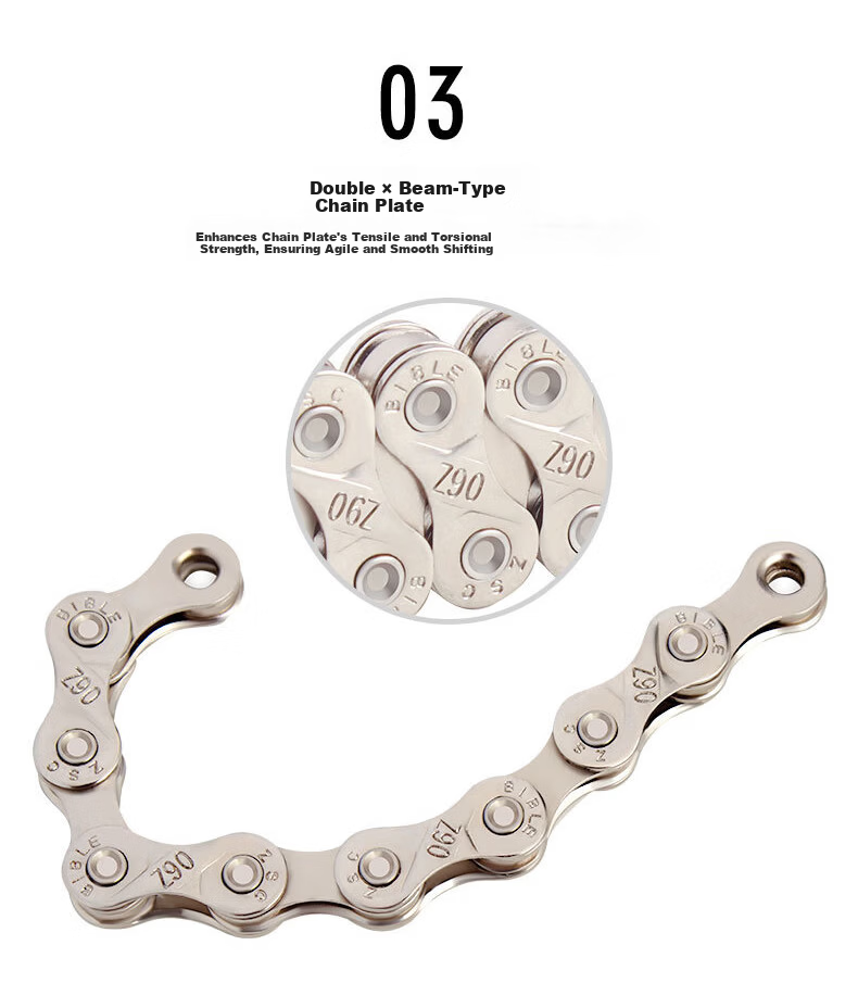 Molun Bicycle Chain Single Speed Multi-Speed Mountain Bike Universal Fully Plated Gear Chain Bike Chain [9-Speed/27-Speed] 2