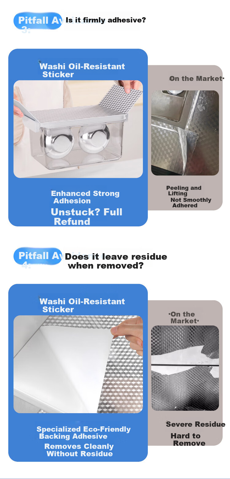 Washi Cabinet Oil-Proof Sticker High-Temperature Resistant Kitchen Stove Waterproof Aluminum Foil Self-Adhesive Thickened Orange Peel Texture 10*0.6m 3
