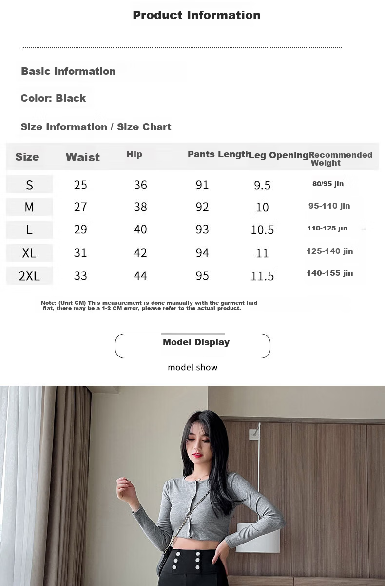 Langsha Women's Spring Thin Leggings, Hip-Lifting, Tummy Control, High-Waist Slim Fit Black Pencil Pants 15