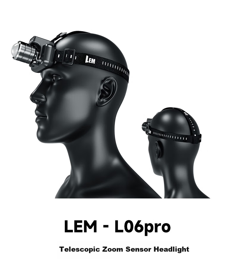 LEM Headlamp Adjustable Focus Sensor Seaside Night Fishing Head-Worn High Brightness Rechargeable Long-Range Waterproof Work Mining Lamp Fishing Light 4