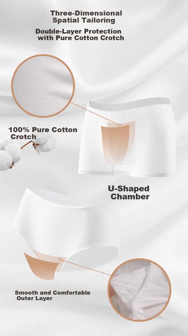Ronghuxi Disposable Women's Underwear 5-Pack Individually Wrapped Daily Use EO Sterilized Travel Maternity Portable XL Size 7