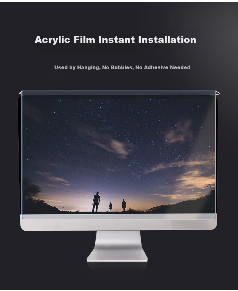 Aigo Computer Monitor Blue Light Protection Screen Eye Protection Blue Light Filter Film Desktop Screen Protector Acrylic Hanging Barrier 24 Inch 1