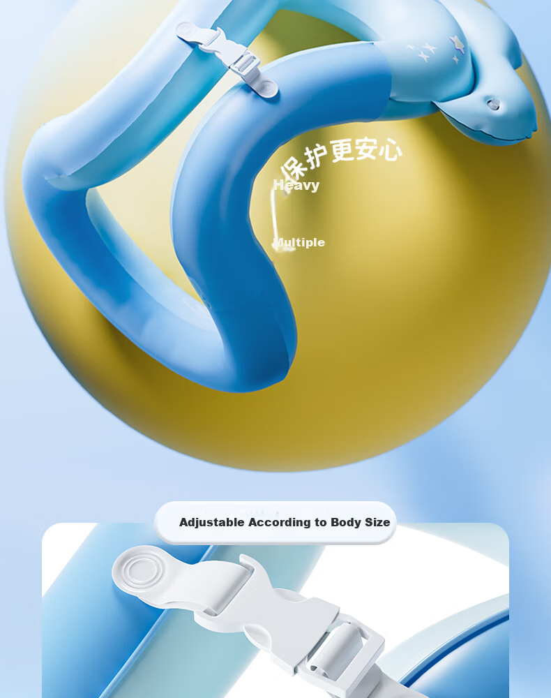 Keep Kids Swimming Ring for Ages 3 and Up Anti-Tip Inflatable Underarm Arm Float 942 Blue 13