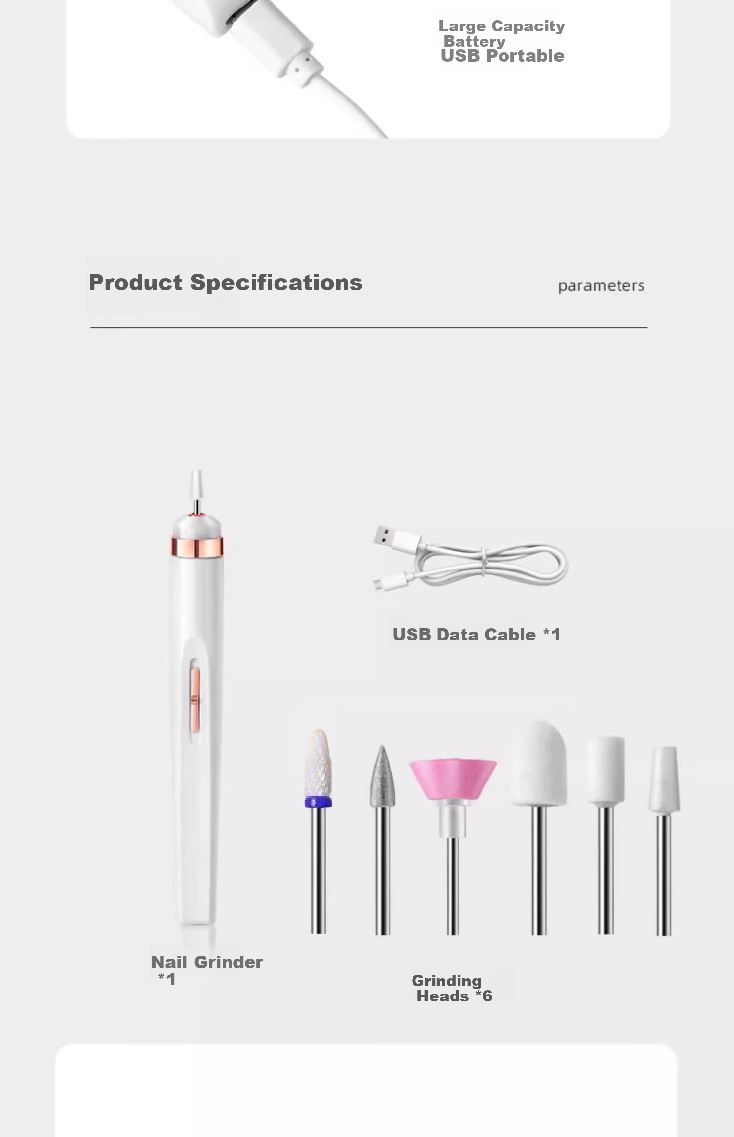 Mattetong Electric Nail Grinder for Onychomycosis Thick Nail Trimmer Automatic Nail Removal Tool 20