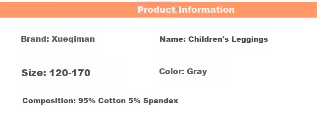 XUEXIMAN Kids Cotton Ribbed Thermal Leggings for Girls Autumn Winter Thin Casual Warm Pants for Older Children 11