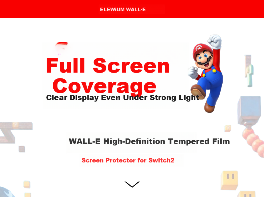 Wally Compatible Switch 2nd Gen 2025 Tempered Glass Screen Protector for Nintendo Switch HD Anti-Fingerprint Anti-Drop Full Coverage Glass Accessory - Easy Apply 1