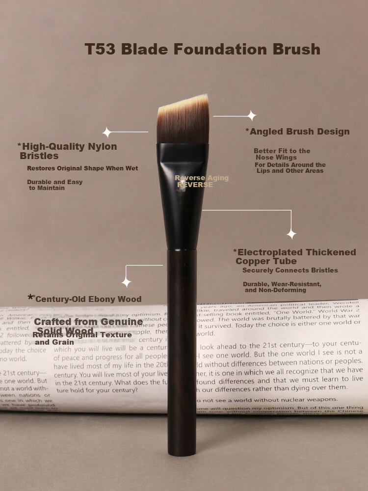 REVERSE Sandalwood T08 Medium Eyeshadow Brush, Soft And Portable, Beginner Makeup Brush, Handmade Ultra-Soft Animal Hair 4