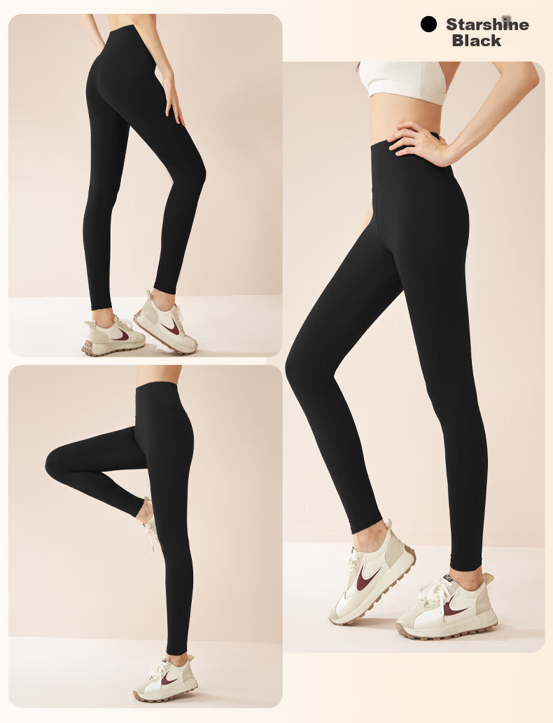 Jeanswest Women's Leggings for Spring And Autumn, Fleece-Lined for Warmth And Comfort, Tummy Control And Butt-Lifting, Slimming Yoga Pants, Black with Fleece Lining, Size L 11