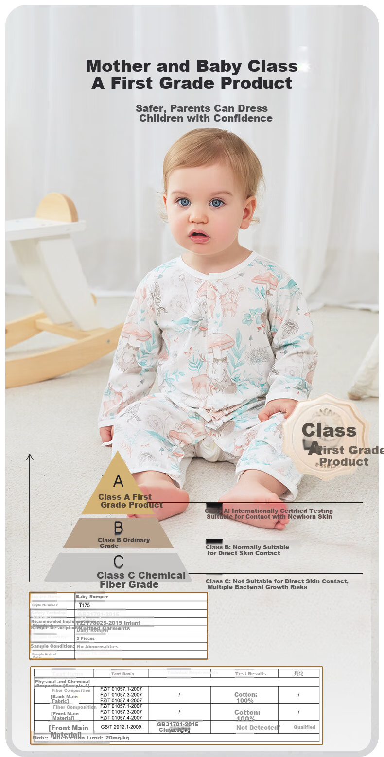 Aibaoshi Baby Romper, Spring And Autumn Pure Cotton Infant Onesie, Newborn Clothes, Pajamas, Yellow, 73cm, T142 20