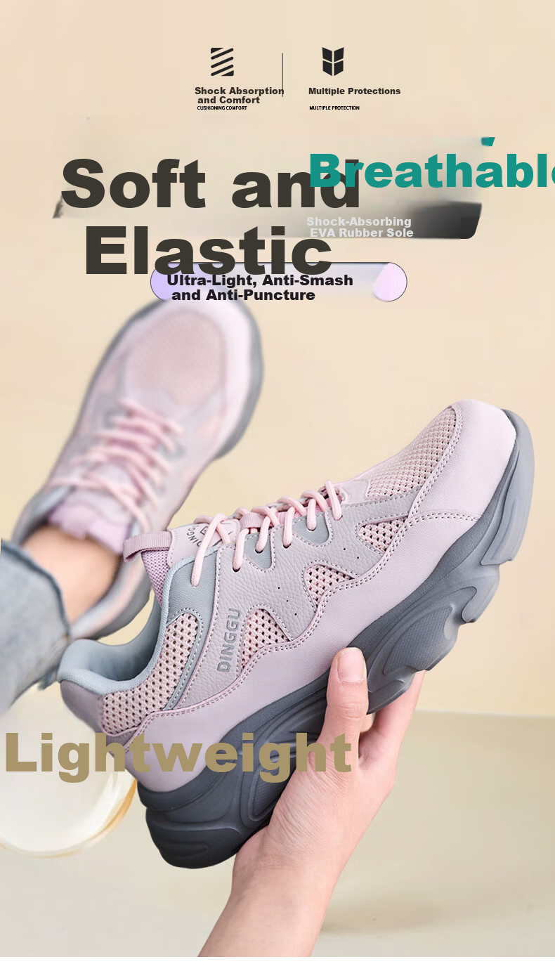 Dinggu Safety Work Shoes Unisex Anti-Smash Anti-Puncture Steel Toe Construction JD1578miW36 1