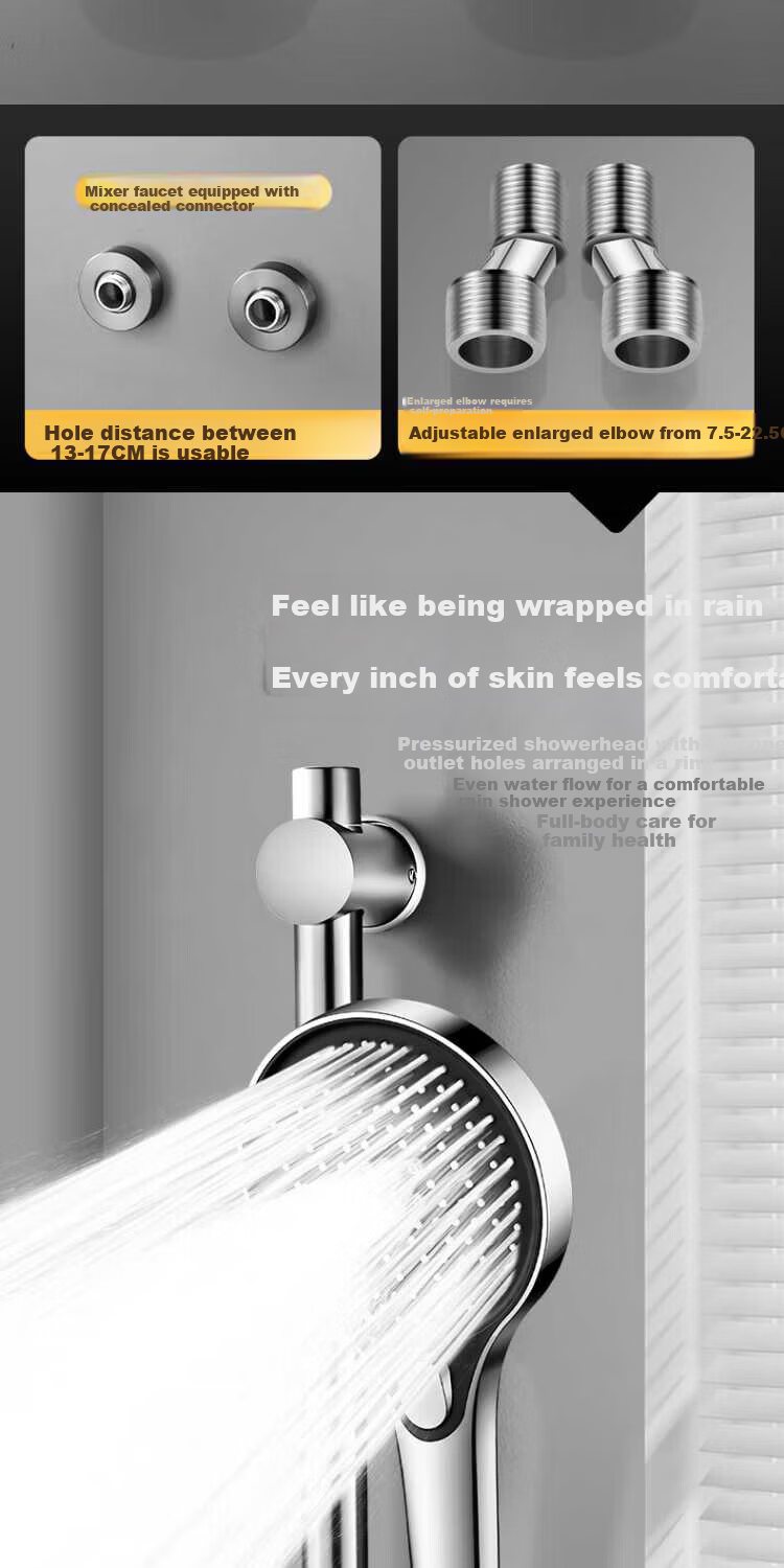 Del 28-Year Brand Shower Faucet Set Simple Mixing Valve Bathroom Hot and Cold Large Water Flow Shower Head 11