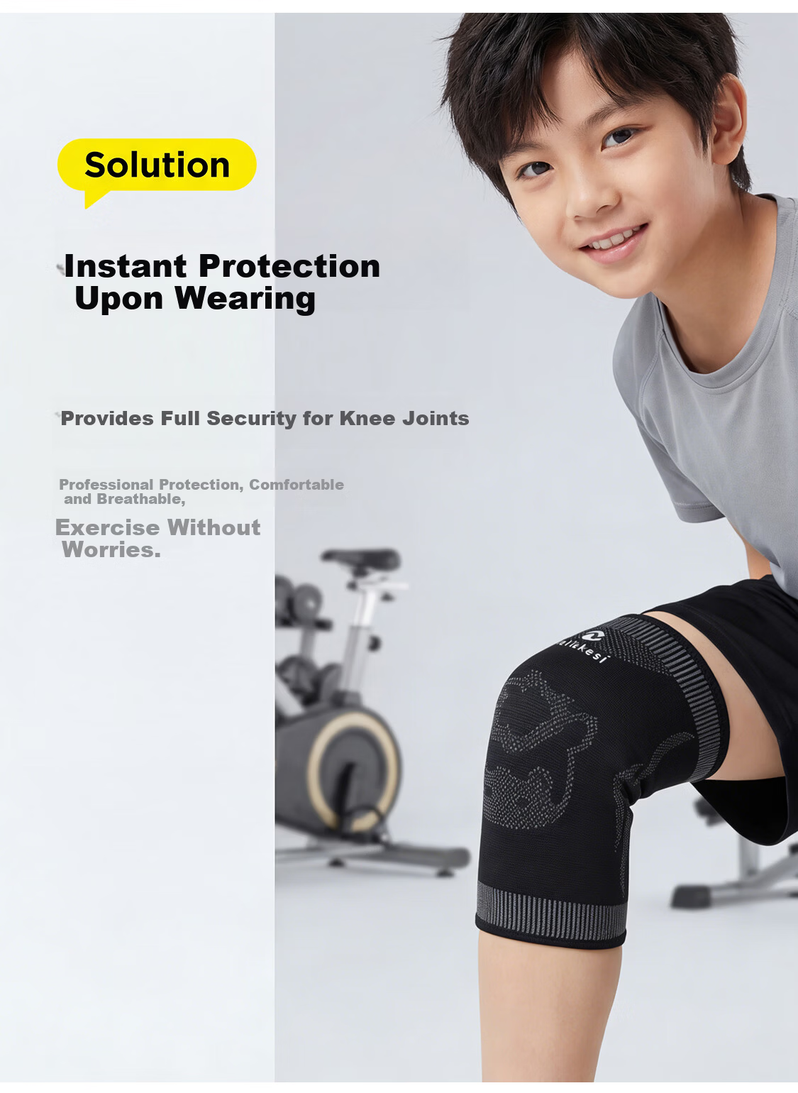 NAILEKESI Children's Sports Knee Pads for Basketball, Soccer, Cycling, Running, Dancing, Impact Protection And Fall Prevention, Summer Thin Versio 3