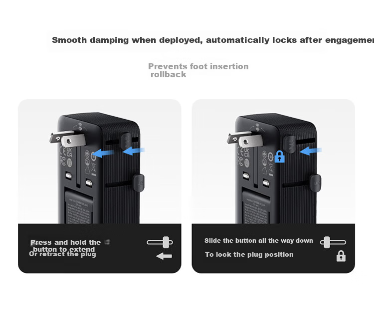 ANKER Multi-Country Travel Adapter UK EU US AU Universal Worldwide Power Socket Charger Black 10