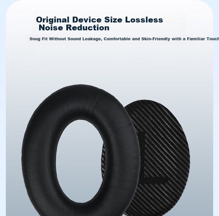ESCASE Replacement Ear Pads for Bose QC45 QC25 QC35 Noise Cancelling Headphones, Protein Leather, Black, 1 Pair with Storage Case 4
