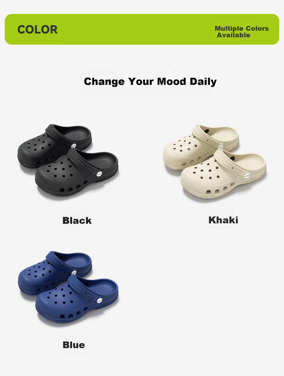 Big Size Men's EVA Breathable Anti-Odor Slip-On Clogs Non-Slip Thick Sole Outdoor Beach Water Shoes Arch Support Wide Fit 489 16