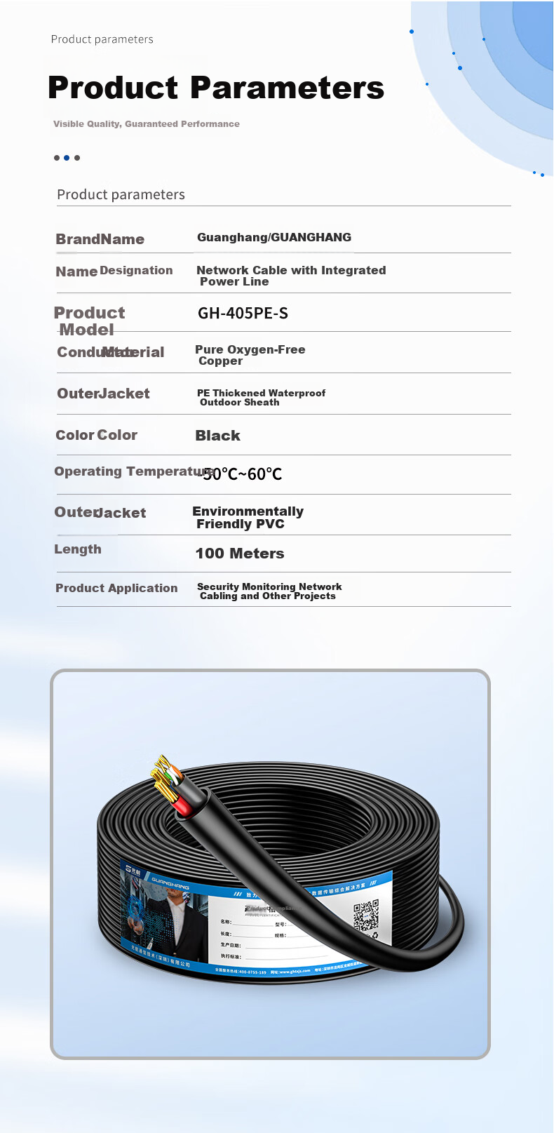 Guanghang Cat6 Network RJ45 Connectors 100pcs Unshielded 30U Gold-Plated Ethernet Cable Ends GH-63100 10