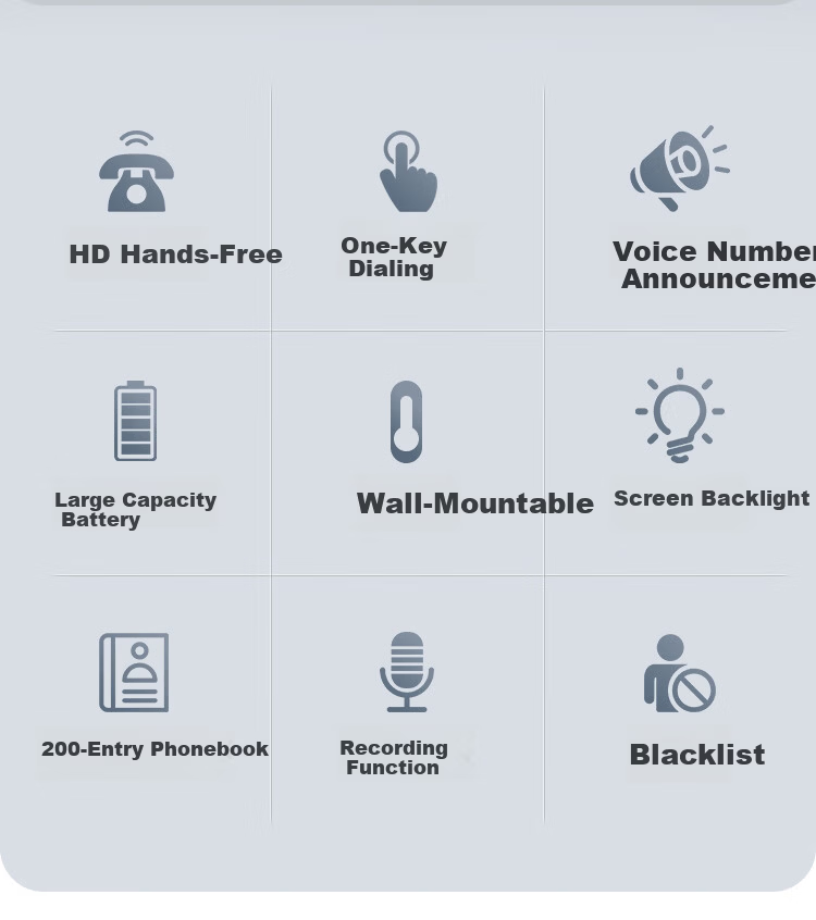 Zhongnuo Wireless Recording Landline 4G Network SIM Card Phone Desk Phone Full Network Support 4G 5G Home Office Unicom Mobile Telecom C265B Dual SIM Recording 32GB Version 2
