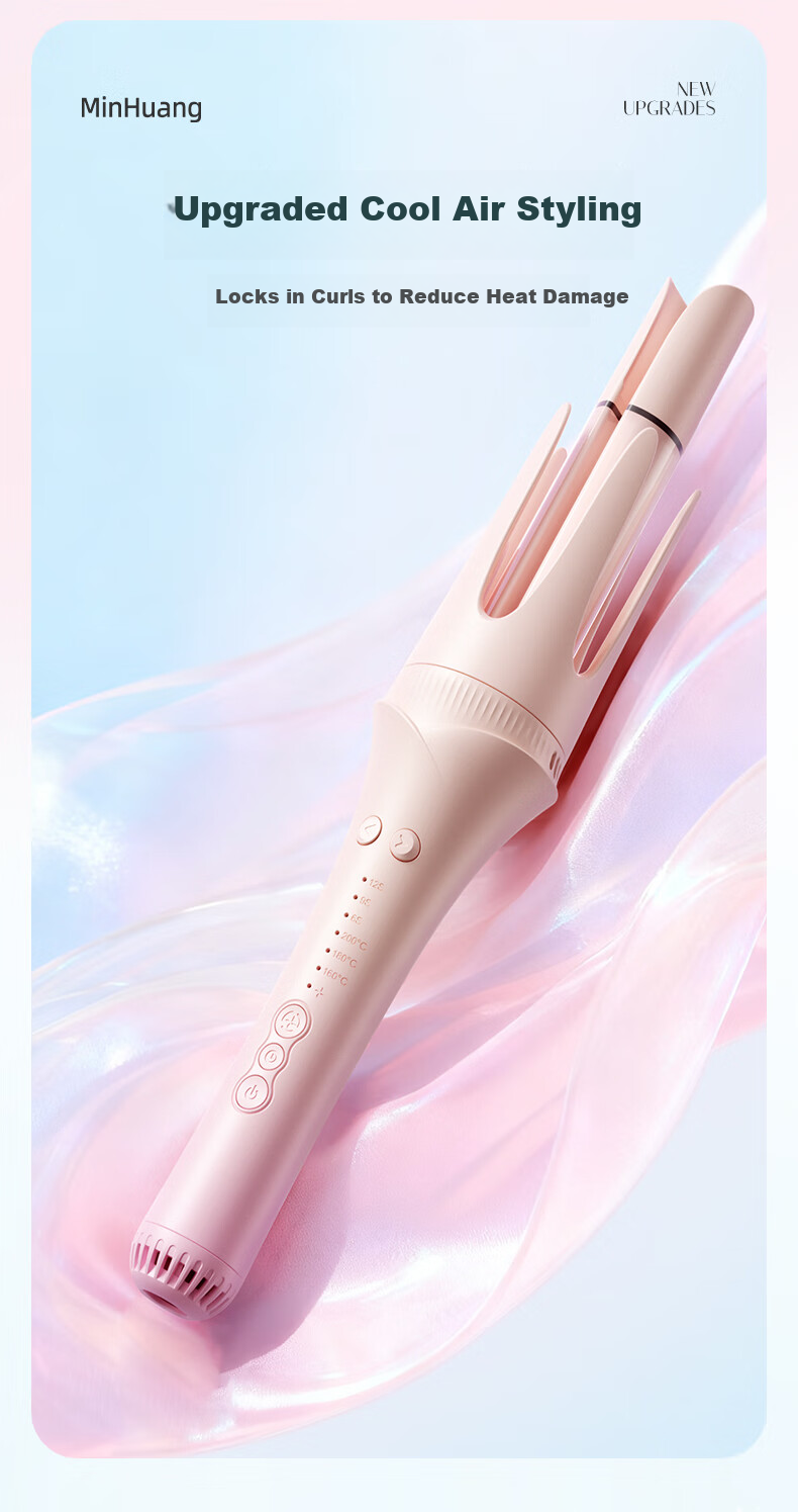 MinHuang [Second Generation Cold Air Multi-In] Curling Iron, Automatic Multi-In with Replaceable Heads, Fully Automatic Curling And Straightening Tool, 32MM 10