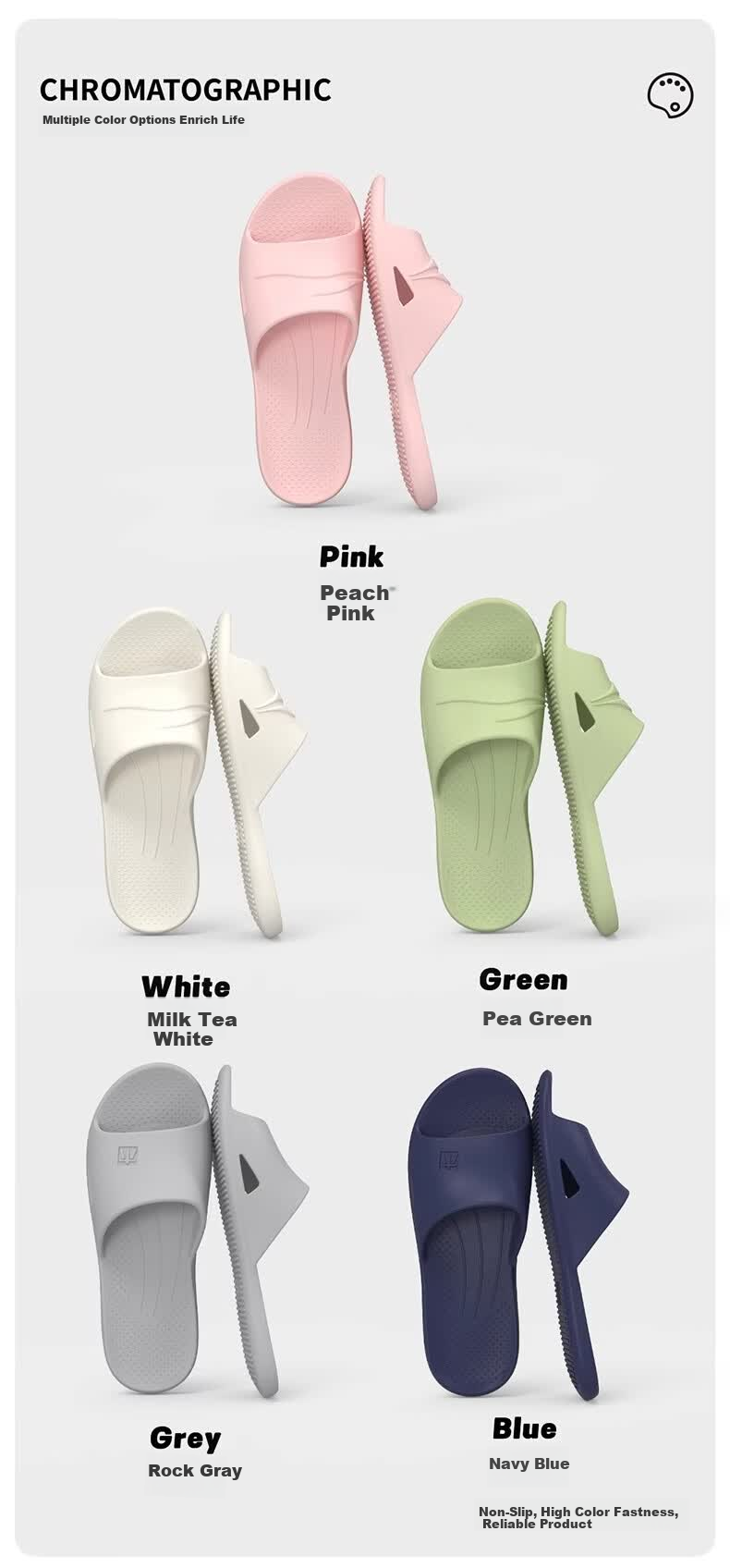 GEMAI Foldable Travel Slippers Women Portable Non-Slip Swimming Men Business Hotel Slippers Green Size 35-36 4