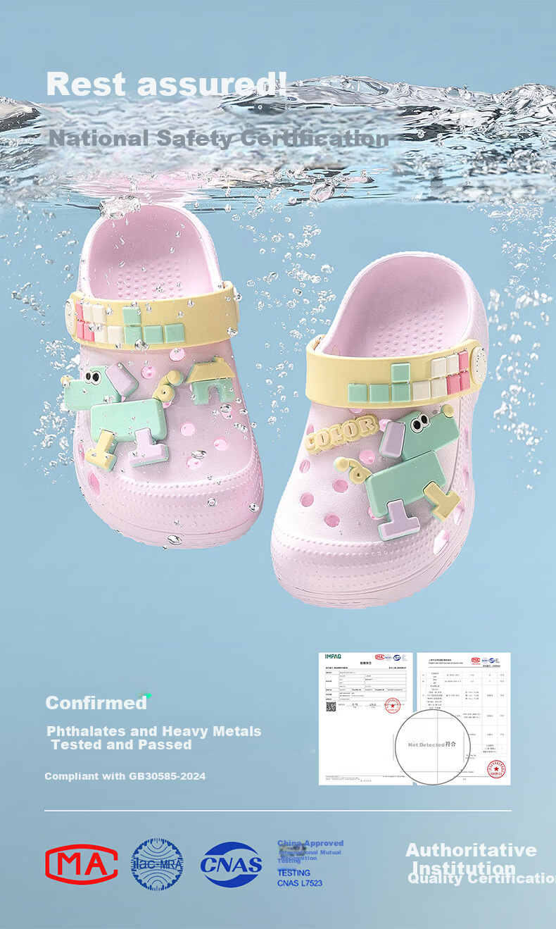 Cheerful Mario Baby Slippers Summer New Children's Home Breathable Bath Toddler Boys Girls Closed-Toe Beach Clogs 4