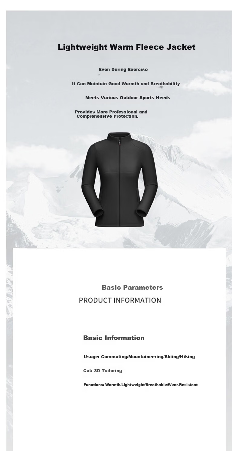 LangSha Unisex Fleece Liner Jacket Windproof Heated Outdoor Fleece Coat 2