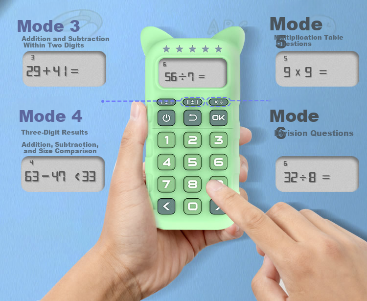 Newsmy Mental Math Practice Machine, Handheld LCD Writing Tablet, Elementary School Arithmetic Learning Device, Early Education Toy for Boys And Girls, Birthday Gift 5