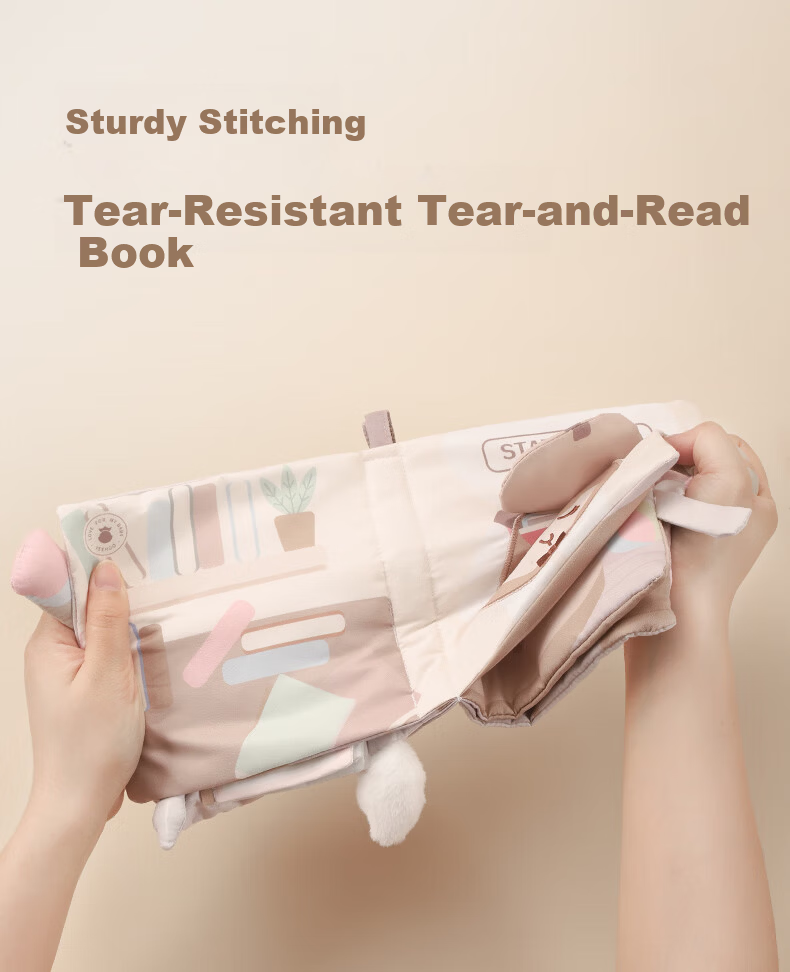 YEEHOO Baby Washable Premium Tear-Resistant Cloth Book Toy Gift Box Montessori Early Education Newborn Welcome Gift 8
