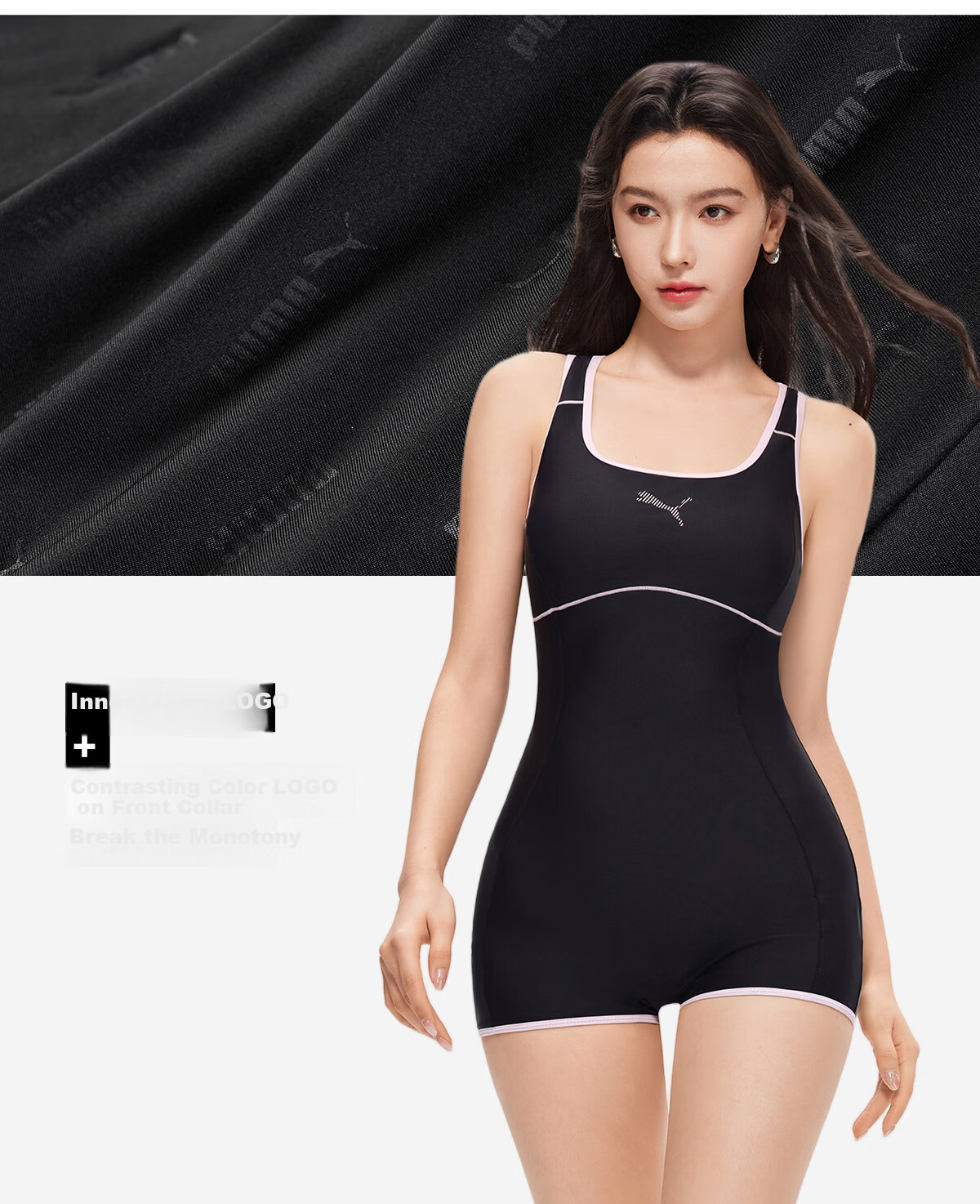 PUMA Women's One-Piece Swimsuit, Slimming And Concealing, High-Performance Racing Swimwear, Suitable for Hot Springs And Swimming Pools, Plus Size Equipment 13