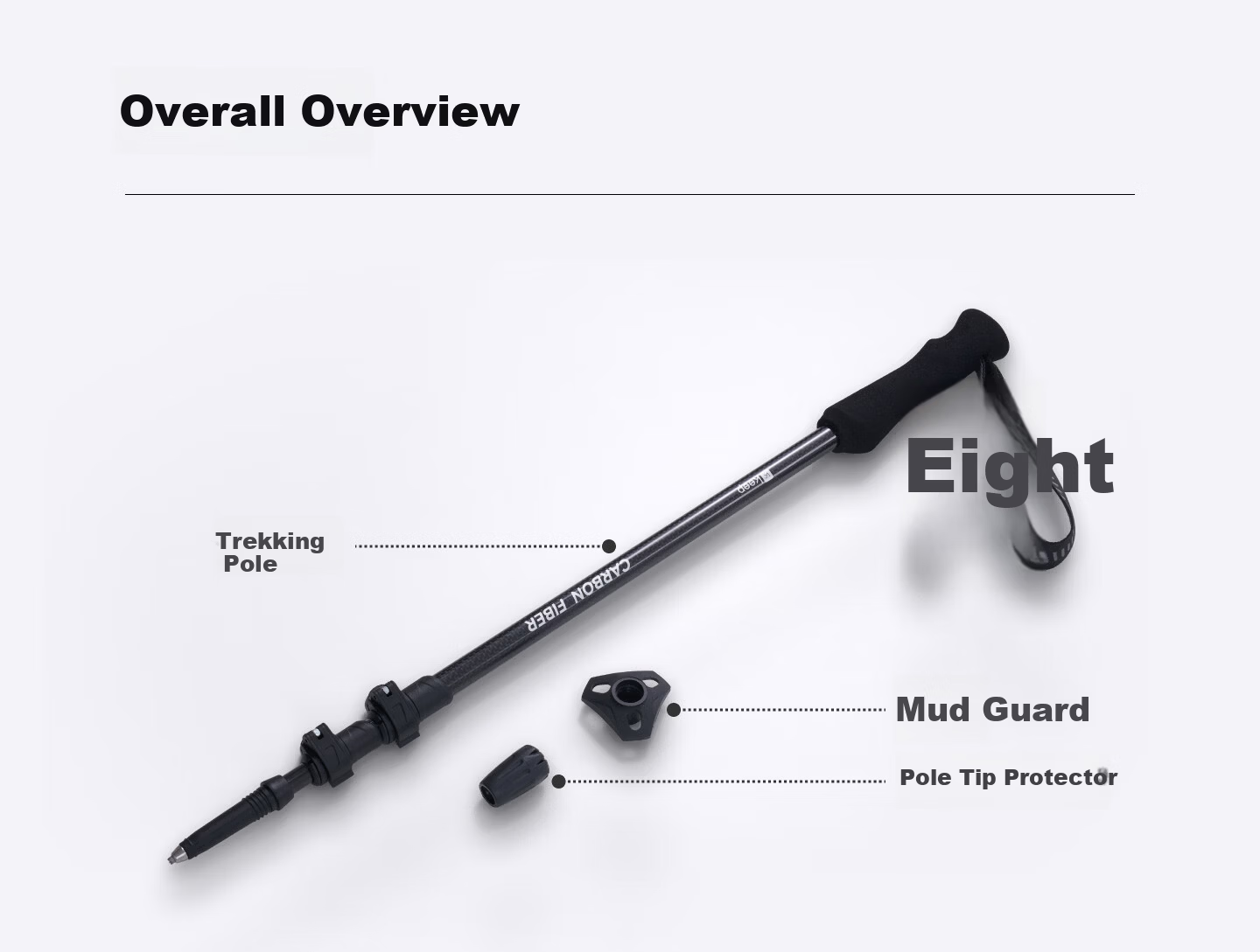 Keep Carbon Fiber Ultra-Light Telescopic Outdoor Hiking Pole, Mountain Climbing Equipment, Walking Stick for Elderly And Childre 38