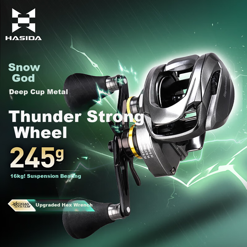 HISTAR Thor II Deep Cup Ultra-Light Long-Distance Metal Big Fish Casting Baitcasting Reel Left-Handed [All-Metal Anti-Seawater]