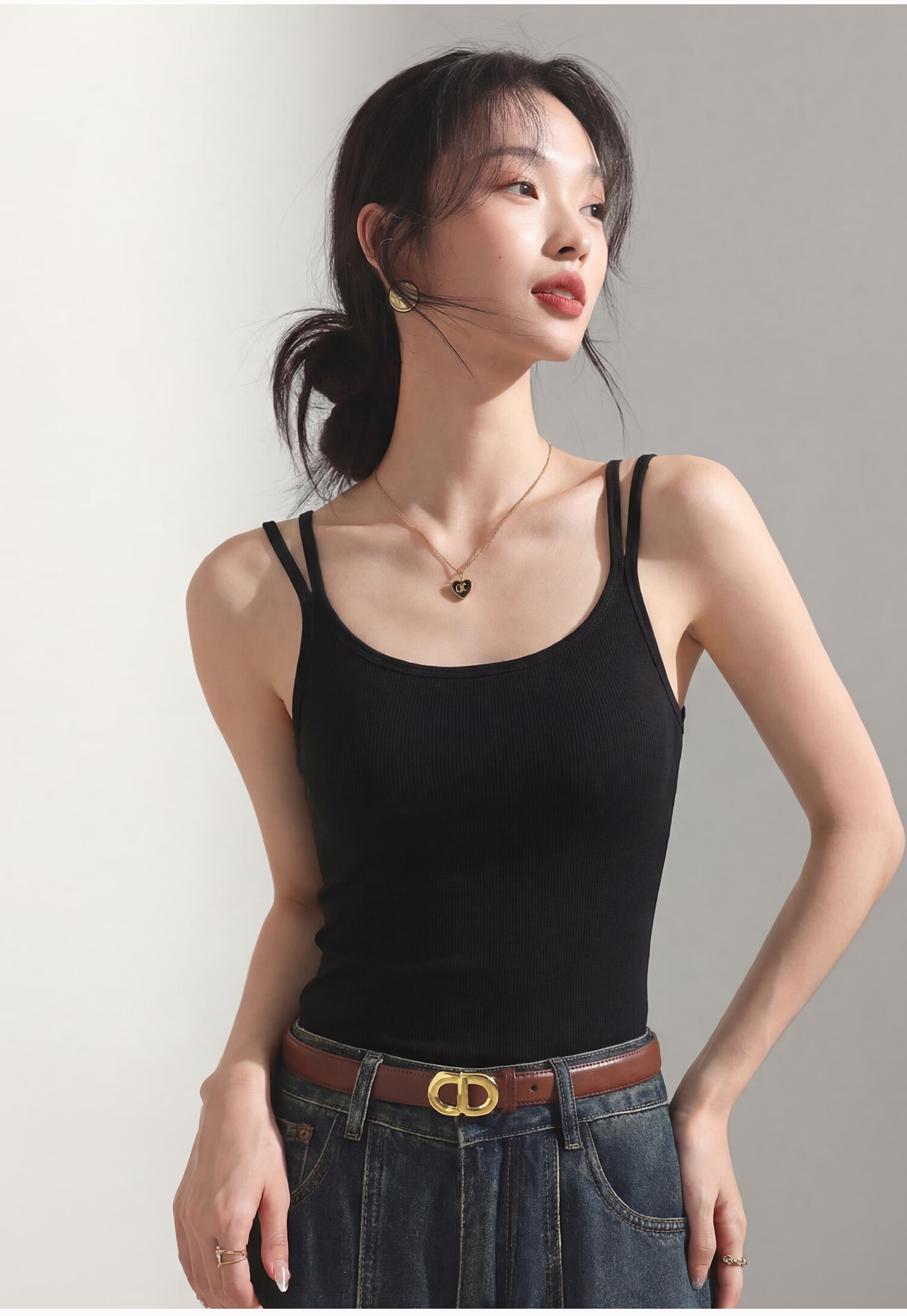 Miiow Women's Summer White Padded Camisole Vest 2026 New Stylish Back Double Shoulder Straps 33