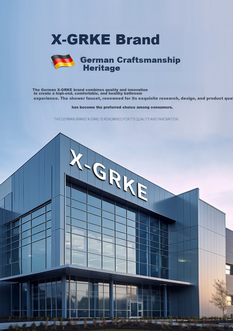 X-GRKE [Germany] Shower Faucet Set Full Copper Body Bathroom Shower Set High Pressure Shower Mixer Valve 1