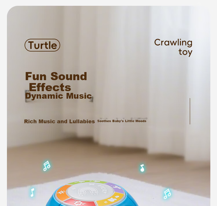 Aojia Baby Toy Crawling and Head Lifting Training 0-6 Months Learning to Crawl Guide for Children 0-1 Year Old Infant Large Turtle 15