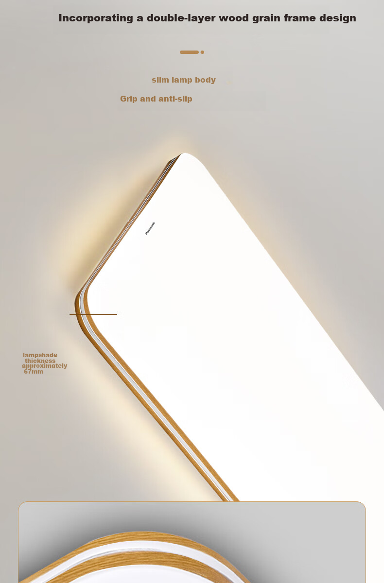 Panasonic Ceiling Light, 36W, Three-Color Temperature Adjustment, RA95 High Color Rendering Index, HHXN4037L Bedroom Light 4