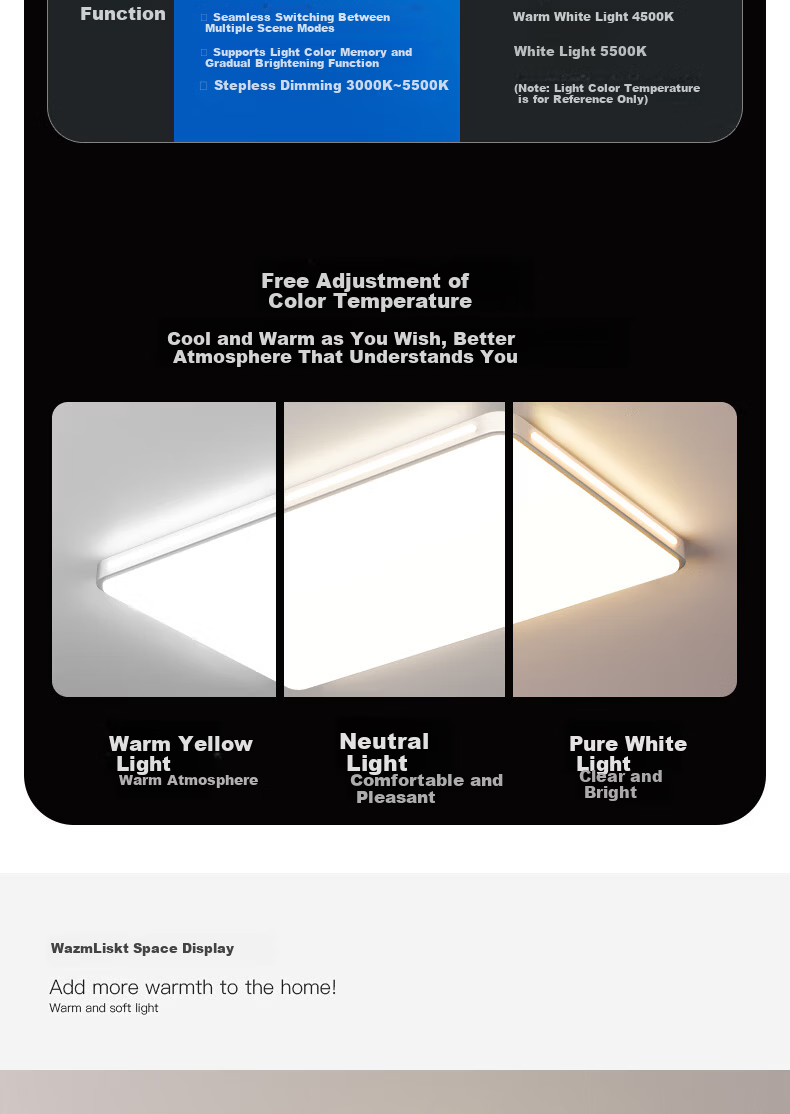 MICOE Pure Eye Protection Modern Minimalist Bedroom Ceiling Light Dining Room Light Zhongshan Lighting Luxury Shadow Series 21